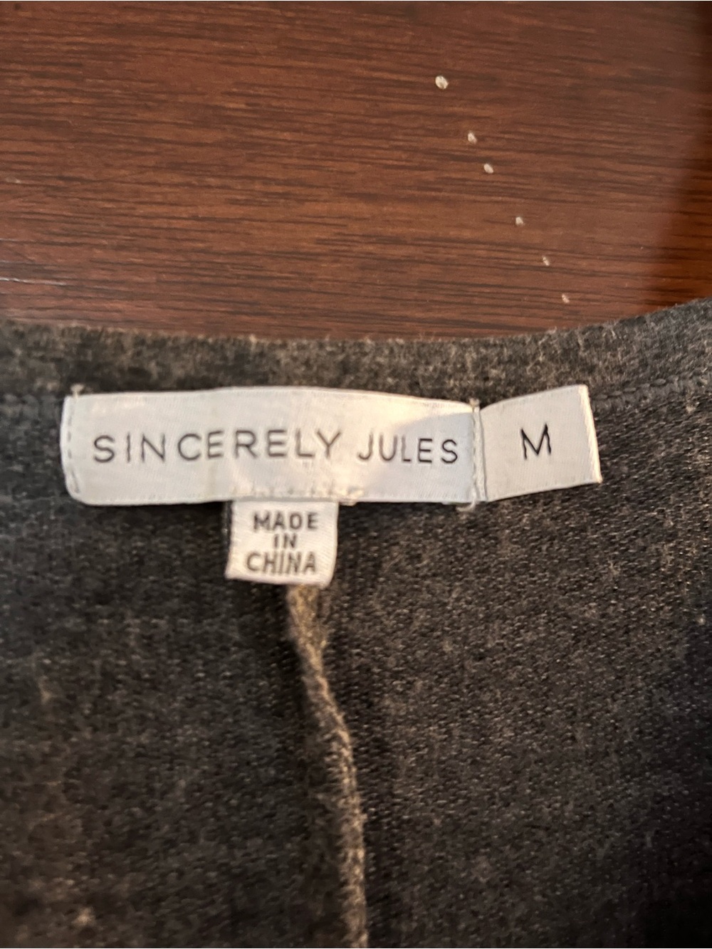 Sincerely Jules Gray V-Neck Wide-Leg Jumpsuit - Picture 4 of 4